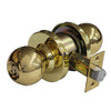 Commercial Door Knob Set - 2-3/4” Standard Backest - Polished Brass- Entrance - Grade 2