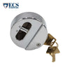 ECS HARDWARE - Hidden-Shackle Stainless Steel Puck-Style Lock KW1 - Keyed Different