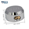 ECS HARDWARE - Hidden-Shackle Stainless Steel Puck-Style Lock KW1 - Keyed Different