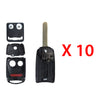 2007 - 2013 Acura Remote Flip Key Shell 3 Buttons (10 Pack)