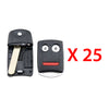 2007 - 2013 Acura Remote Flip Key Shell 3 Buttons (25 Pack)
