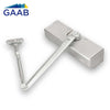 GAAB R402-00 Standard Door Closer Heavy Duty Adjustable Arm Plastic Cover Satin Stainless - Fire Rated