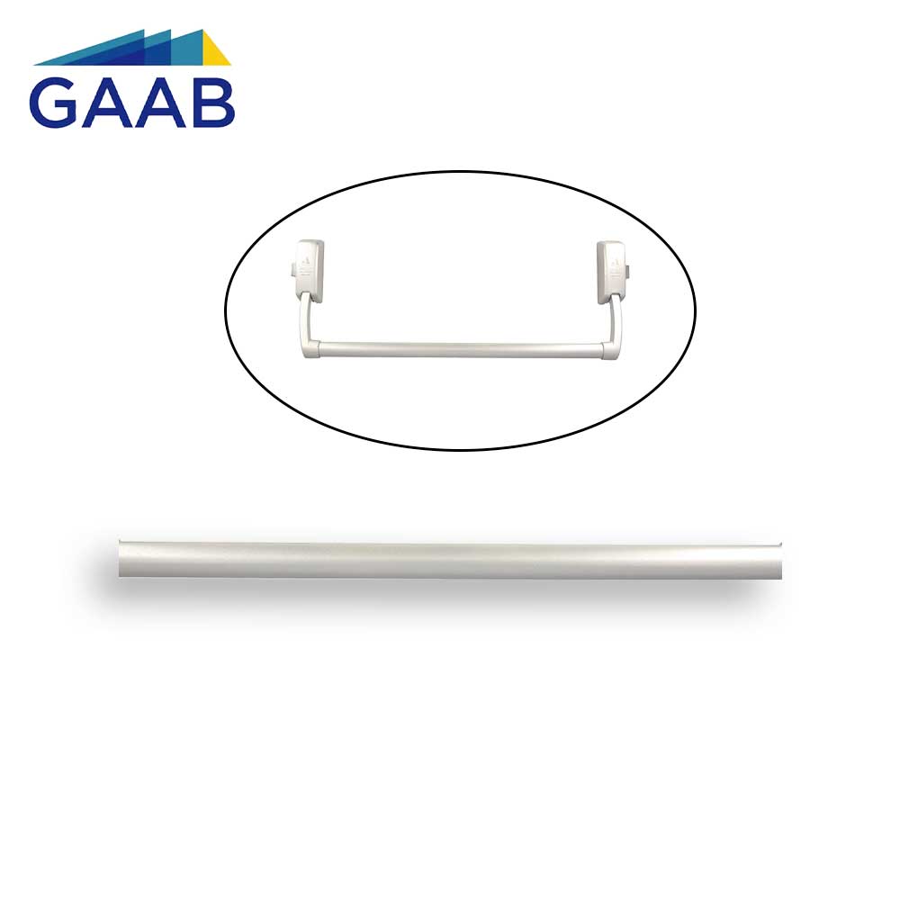 GAAB A290T-GRY-10 39" Crossbar Tube (1000mm) - Satin Chrome - Tube Only