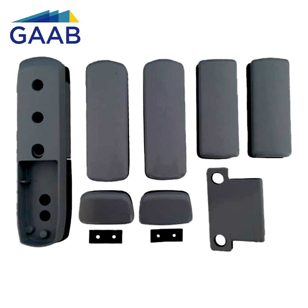 GAAB G132-BLK Holder Kit Rim Panic Exit Device Glass Door Installation Kit For Double Leaf Door - Black