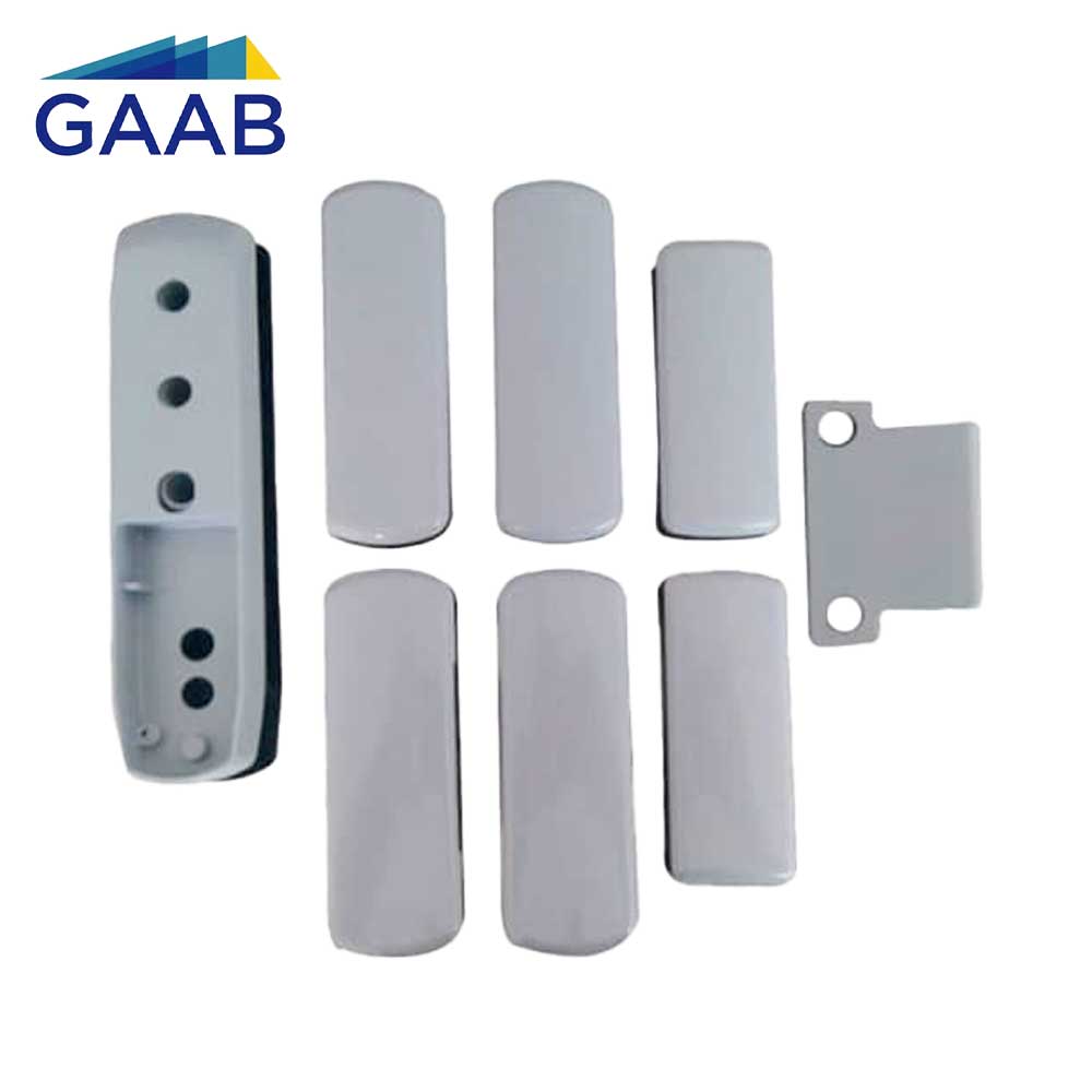 GAAB G122-GRY Crossbar Exit Device Mounting Kit For Double Leaf Glass Door - Satin Chrome