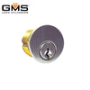 GMS Mortise Cylinder - 1" - 5-Pin - US26D - Satin Chrome - AW - (Arrow)