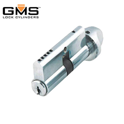 GMS Profile Cylinder - Thumb Turn w/ Keyed Cylinder - US26D - Satin Chrome - KW - (Kwikset)