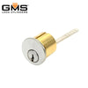 GMS Rim Cylinder - 1-1/8" - 6 Pin - Zero Bitted - US26D - Satin Chrome