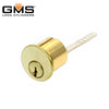 GMS Rim Cylinder - 1-1/8" - 5 Pin - US3 - Bright Brass - KW1