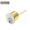GMS Rim Cylinder - 1-1/8" - 6 Pin - US26D - Satin Chrome - SCF - (Schlage F)