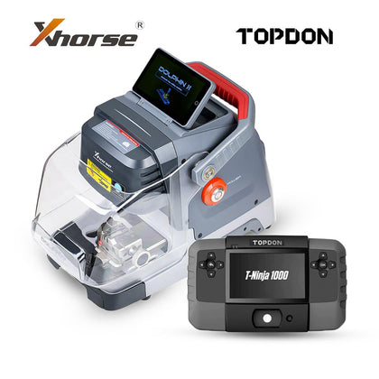 Xhorse XP-005L New Dolphin II Key Cutting Machine & TOPDON T-Ninja 1000 - OBD Automotive Key Programmer Bundle