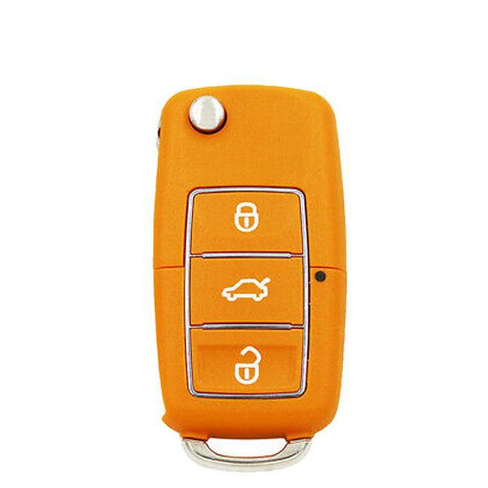 KEYDIY - VW Style 3 Buttons Universal Key Fob  - Yellow (B01-3-YELLOW)