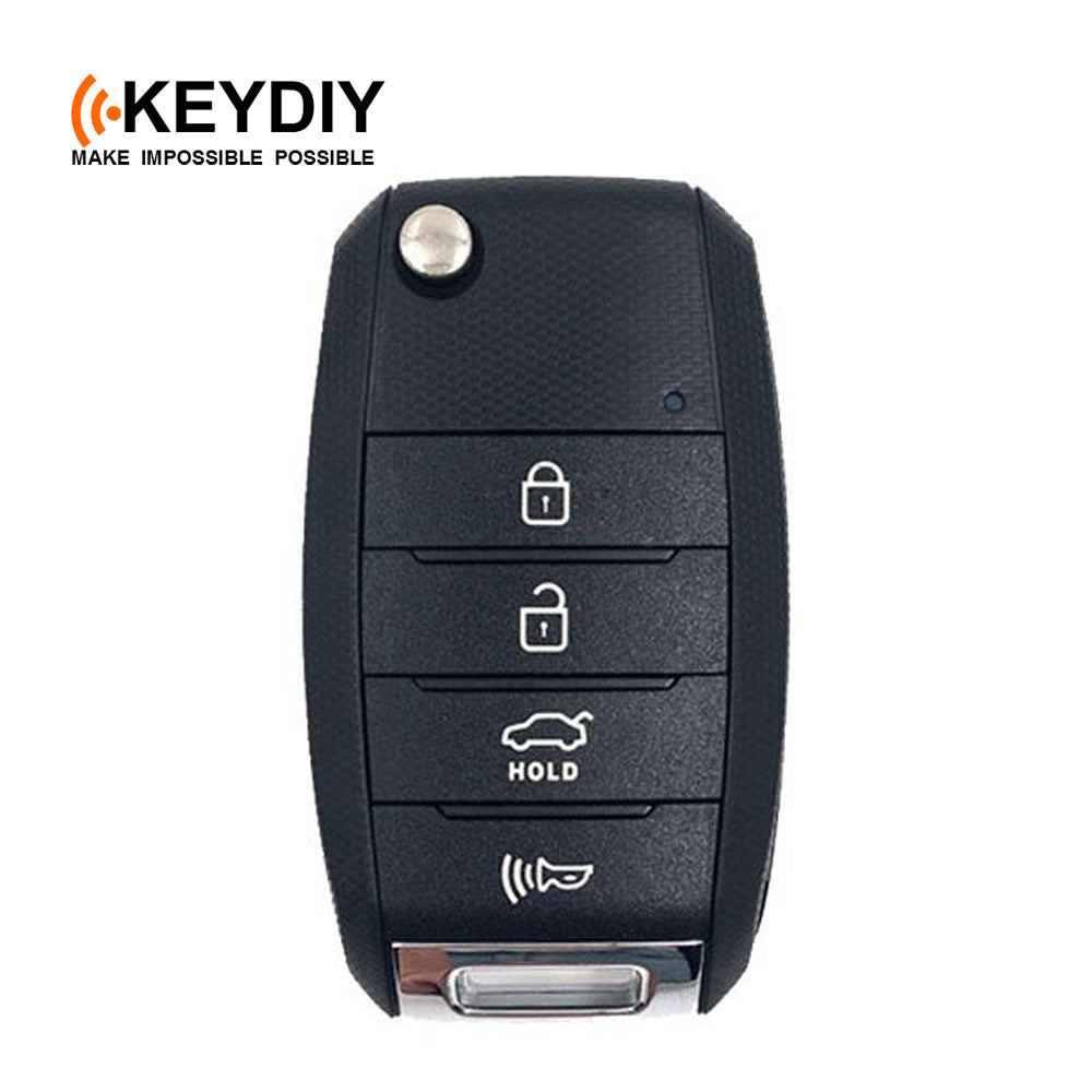 KEYDIY - Kia Style - 4 Buttons Universal Key Fob - Black (B19-3-1