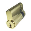 Single Profile Cylinder US3 Polished Brass 46mm KEPCH-US3-SC1
