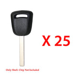 2010 - 2019 Buick Chevrolet GMC Transponder Key Shell 8 - 10 Cuts - HU100 (25 Pack)