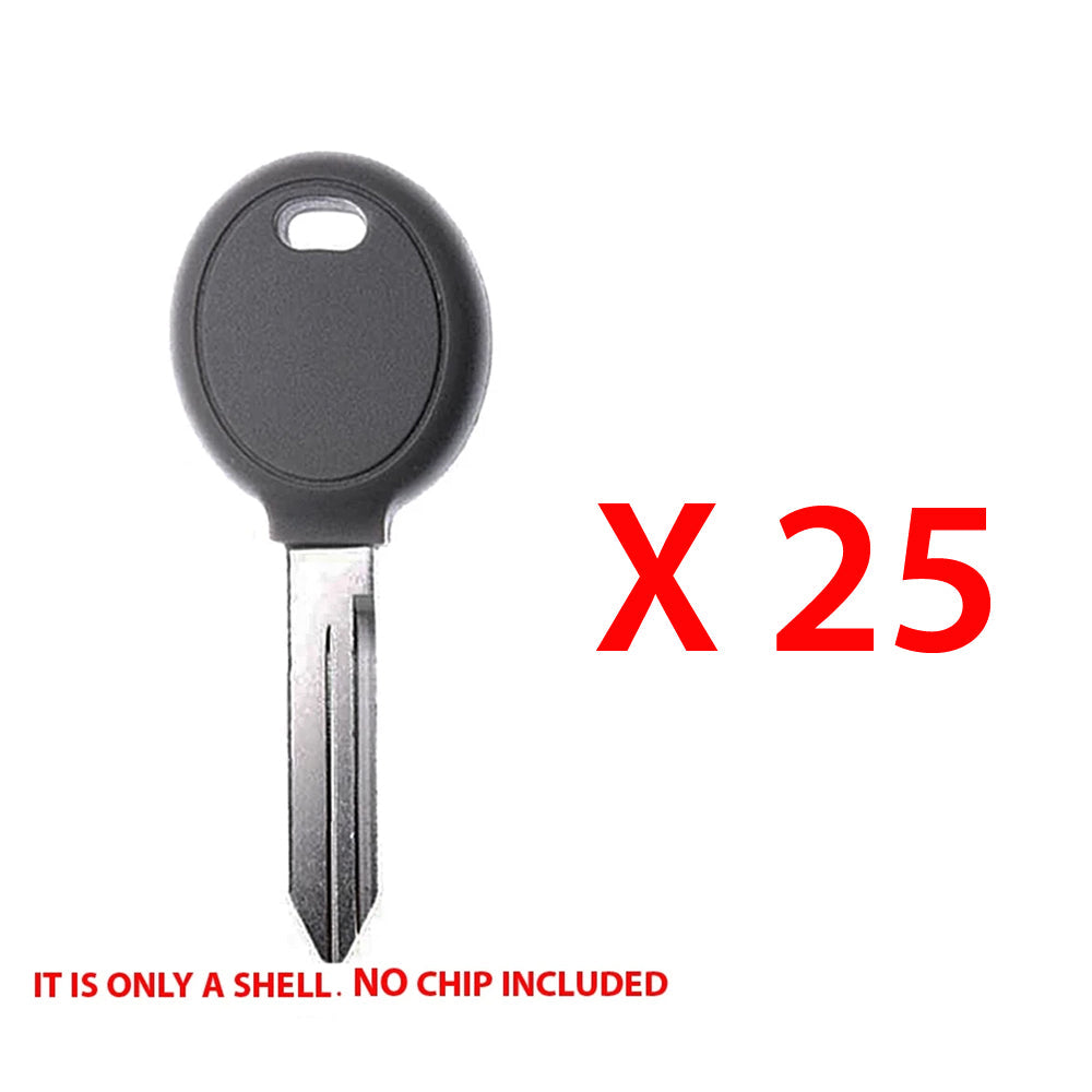 1998 - 2014 Chrysler Dodge Jeep Transponder Key Shell - Y159 (25 Pack)