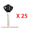 Suzuki Motorcycle Black Key Shell (25 Pack)