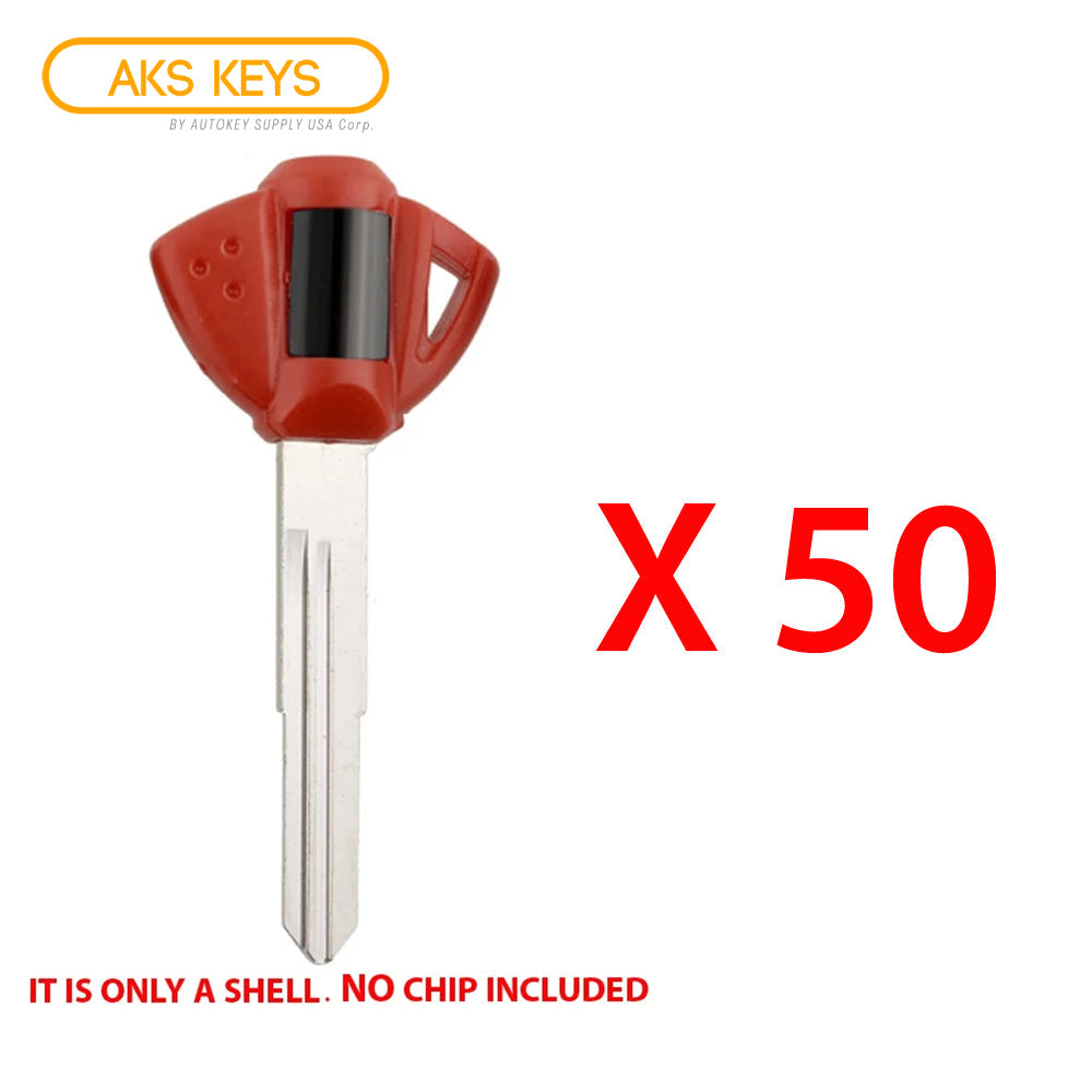 Suzuki Motorcycle Red Key Shell (50 Pack)