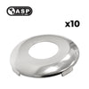 1984 - 1996 ASP Ford Face Cap for Door Lock H54 10 Cut Chrome P-42-201 (10 Pack)