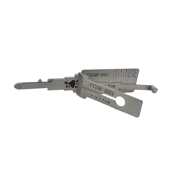 SHISHIKUI シシクイ　open collar OFF 新品未使用 Original Lishi CY24R-2021 Anti-Glare 2-in-1 Pick & Decoder for