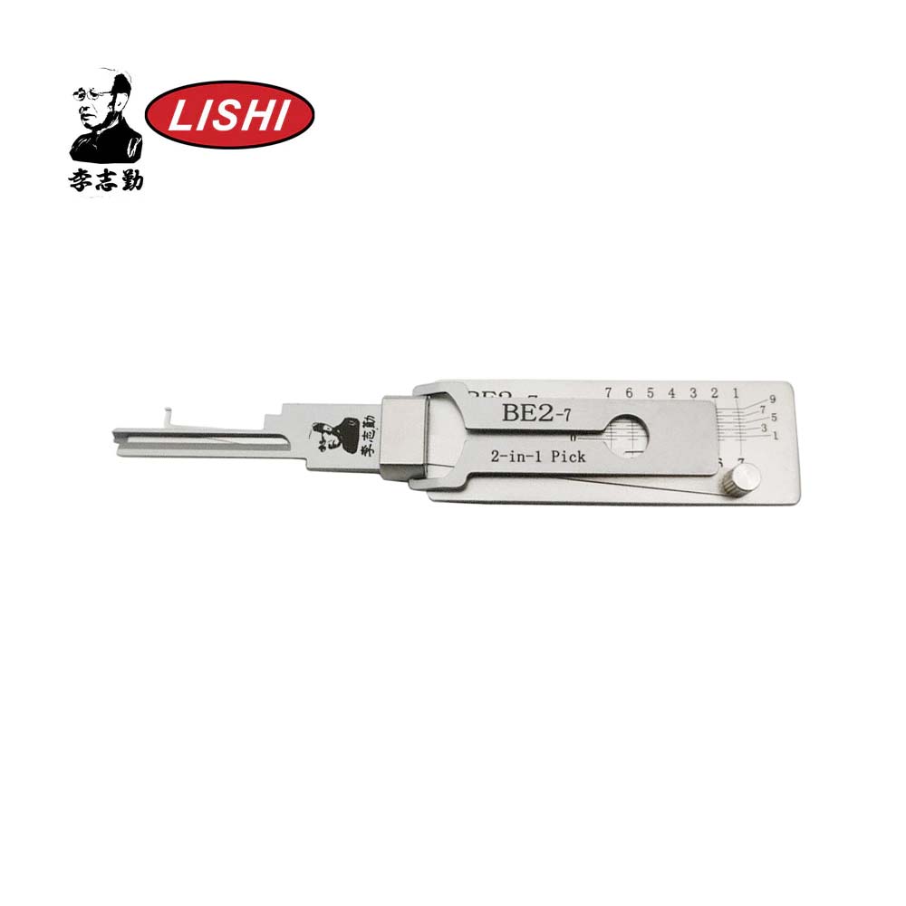 7 Pin Keyway Decoder Original Lishi Anti Glare 2-in-1 Pick & Decoder BEST A Residential BE2 ...