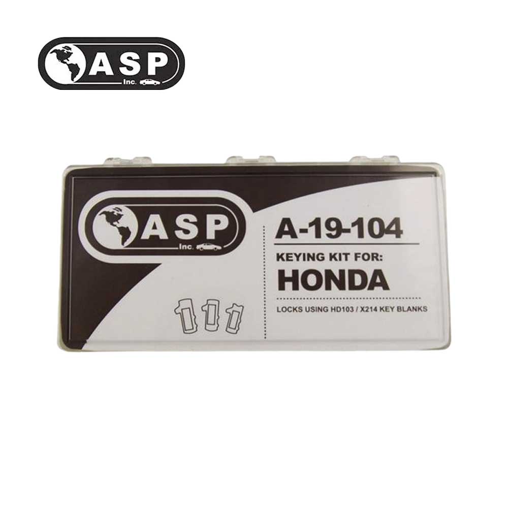 1990 - 2003 ASP Acura/Honda/Isuzu 8 Cut Keying Tumbler Kit (A-19