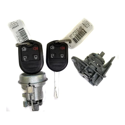 2015 - 2018 Ford Remote Key Coded Ignition Lock Set (Two Remote Head Keys 4B Fcc# CWTWB1U793 & Ignition and door)