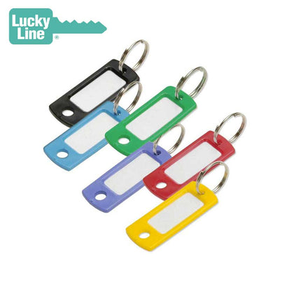 Lucky Line - 16975 - Assorted - Plastic Key Tag with Ring - 75 Pack
