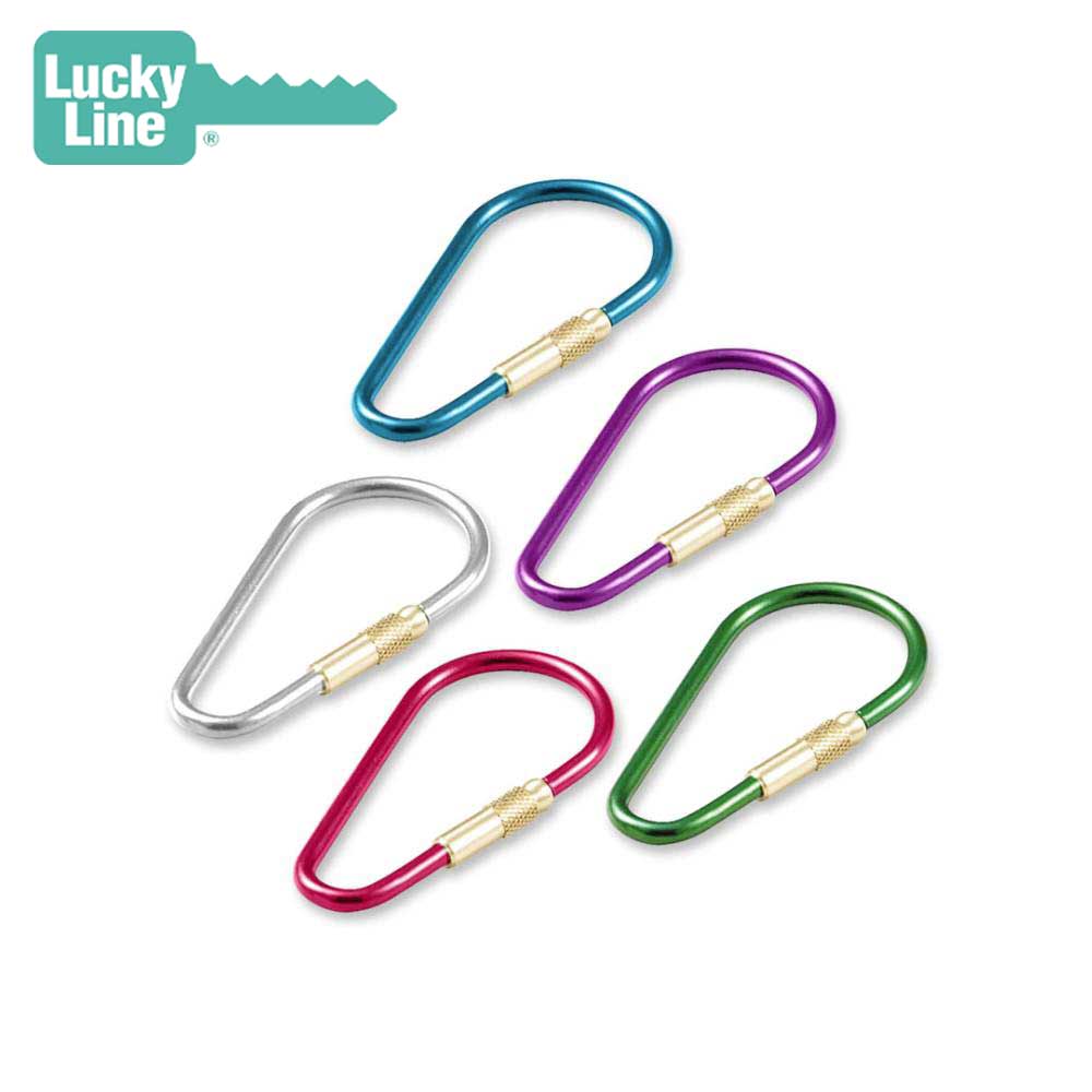 Lucky Line - 73701 - Anodized Oval Key Ring 2-3/8" long - Assorted - 1 Pack