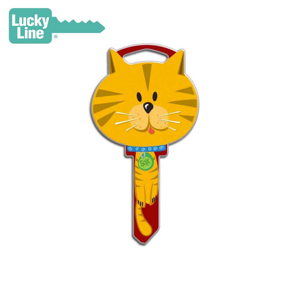 Lucky Line - B115K - Cat Key Shapes - Kwikset (KW1) - 5 Pack