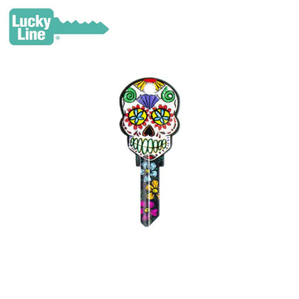 Lucky Line - B136K - Sugar Skull Key Shapes™ -  Kwikset (KW1) - 5 Pack