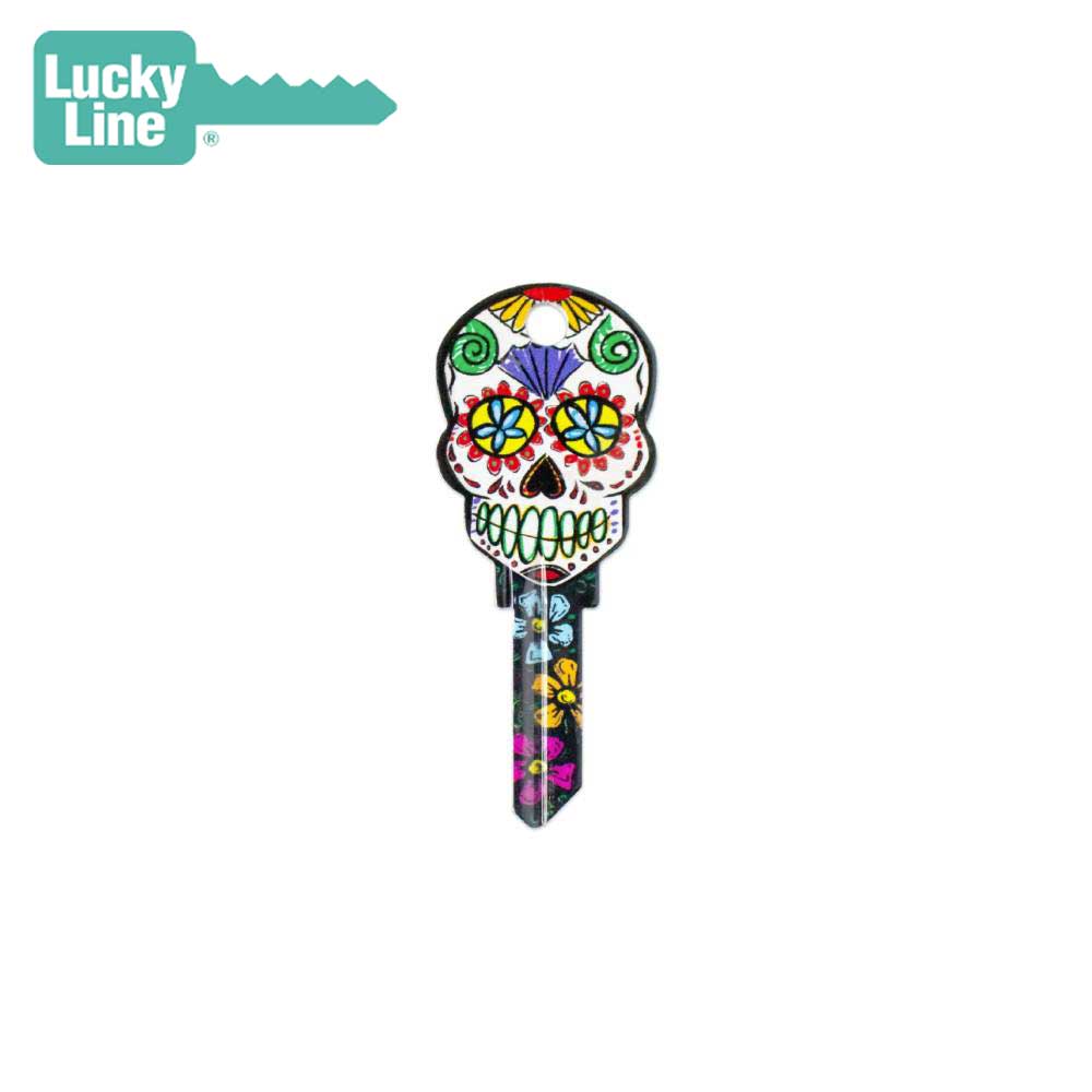 Lucky Line - B136S - Sugar Skull Key Shapes -  Schlage (SC1) - 5 Pack