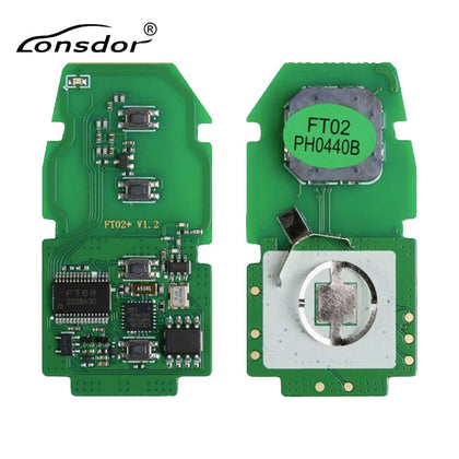 Lonsdor FT02-PH0440B 312Mhz/433 MHz Frequency Switchable PCB for 2018-2021 Toyota RAV4 Avalon Camry 4-Buttons Smart Key