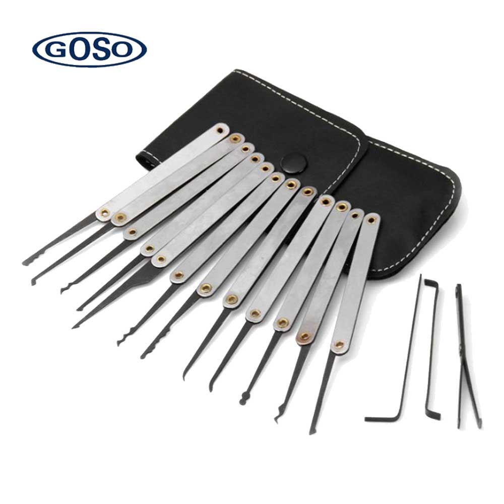 GOSO 12 Pieces Lock Pick Set with Leather Case on Sale - Locksmith