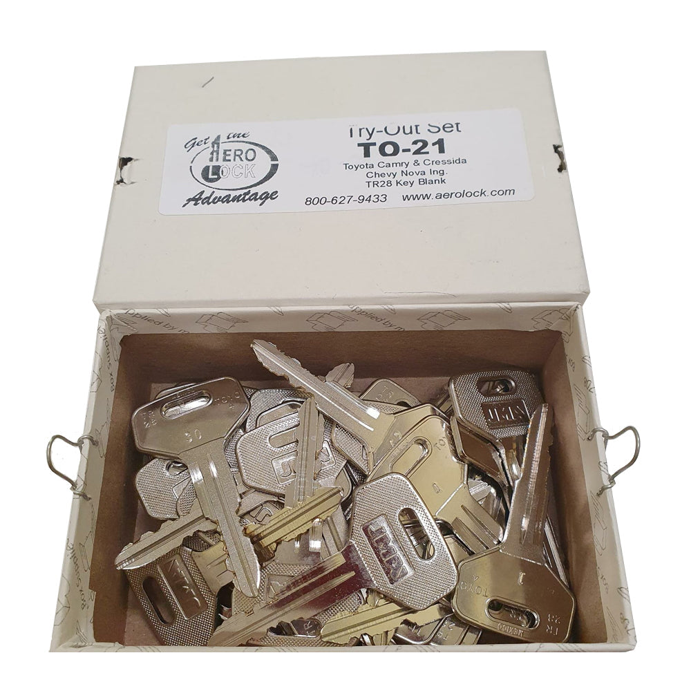 AeroLock TO-21 Try-Out Set for Toyota All Locks TR28 - 32 Keys