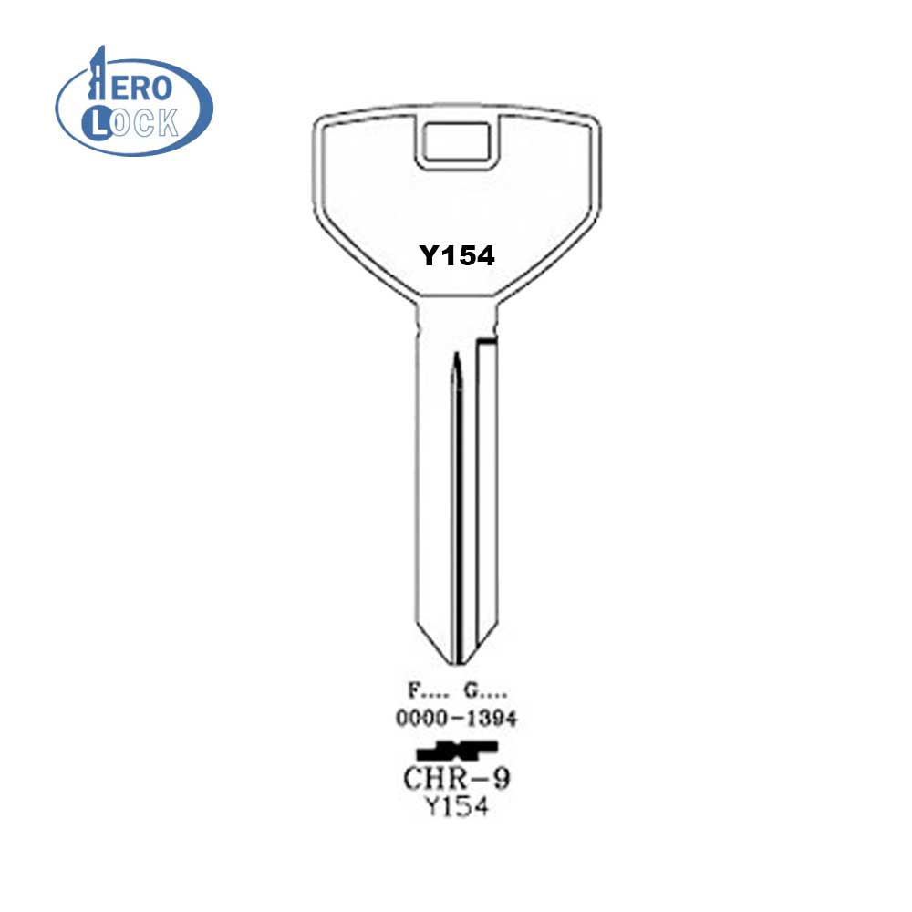 AeroLock TO-47 (Y154) Chrysler Ignition/Door Locks Try-Out Key Set