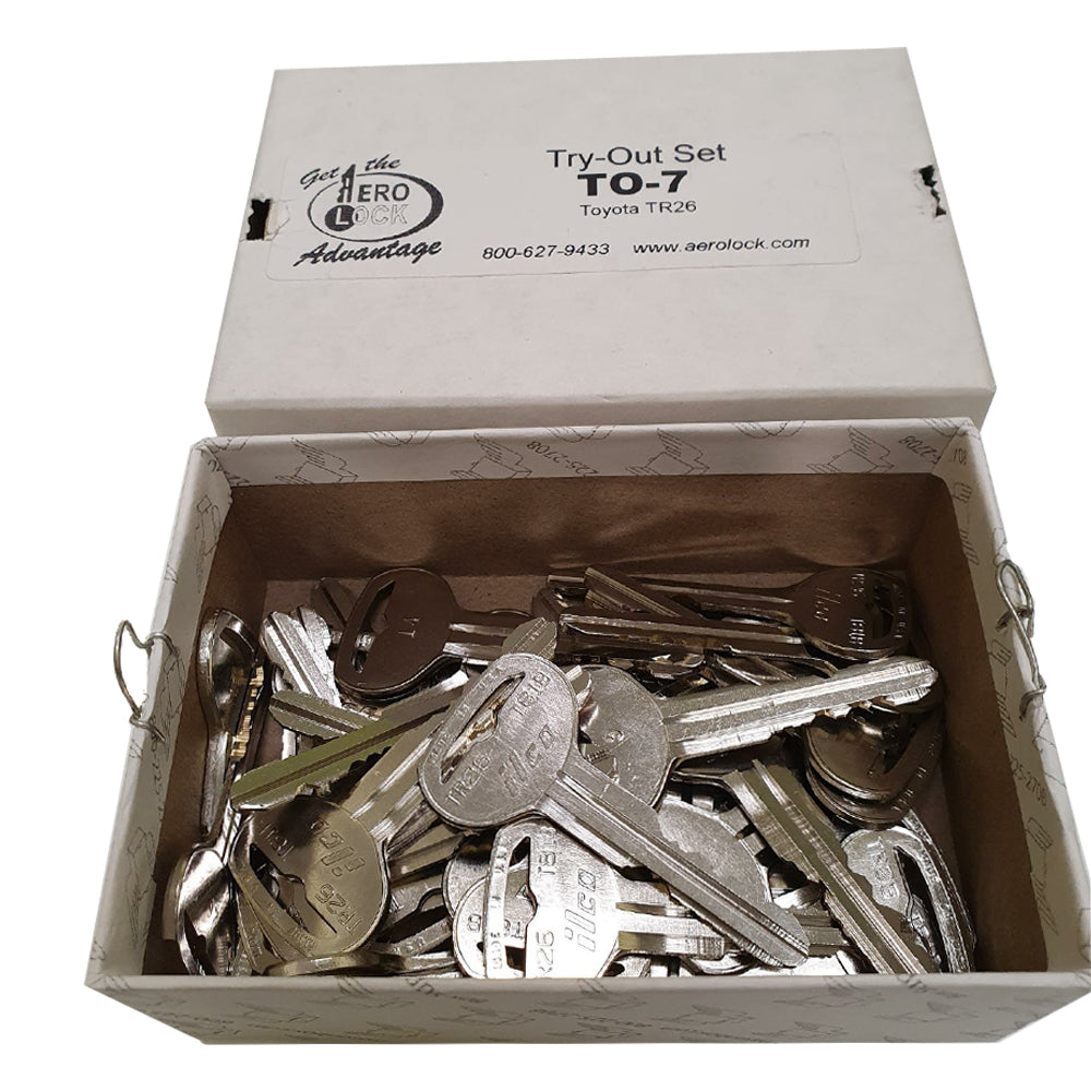 AeroLock TO-7 Try-Out Set for Toyota All Locks T81B - 32 Keys