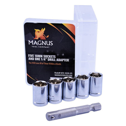 Magnus 10mm Sockets + 1 Adapter (5 Pack)