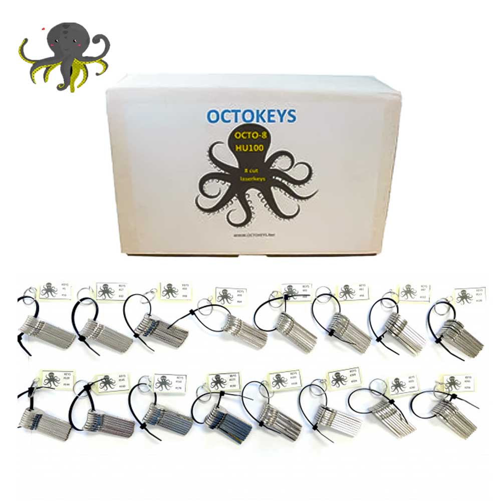 OCTOKEYS Origination System GM HU100 on the 8-Cut System Try-Out Set of 128 Keys