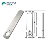 OLYMPUS LOCK  - DCNP - 3" Heavy Duty Straight Cam - Satin Chrome