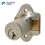 OLYMPUS LOCK  - N078L - Cabinet Door Deadbolt Lock - N Series National - 26D - Satin Chrome - KA 107 - LH