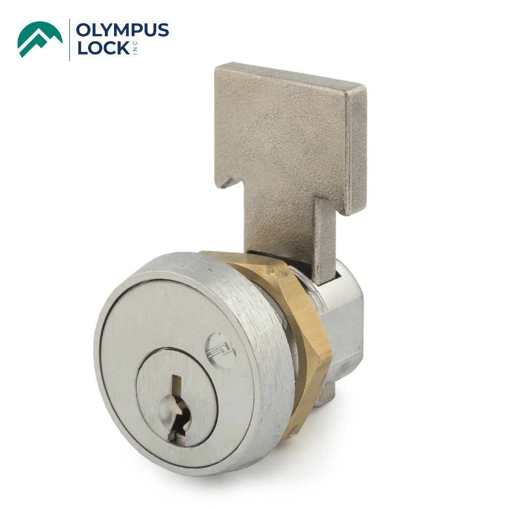 OLYMPUS LOCK  - T37 - T-Bolt Metal Bank Drawer Lock - N Series National - 26D - Satin Chrome - KD