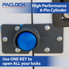 PACLOCK Hidden-Shackle Aluminum Flat Back Hockey-Puck-Style Lock “2173A” Series