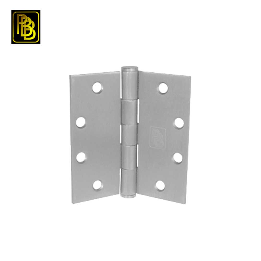 PBB - PB813535652R - Plain Bearing Full Mortise 3.5x3.5" 652 US26D 1/4"RC Satin Chrome Architectural Steel Hinge Grade 3