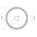 P-3853 - High Grade HSS M35-Coating 60.4mm (40°) Angle Milling Cutter for Ilco & Silca Futura