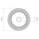 P-983 - High Grade Solid Carbide 60mm (40°) Angle Milling Cutter for JZ