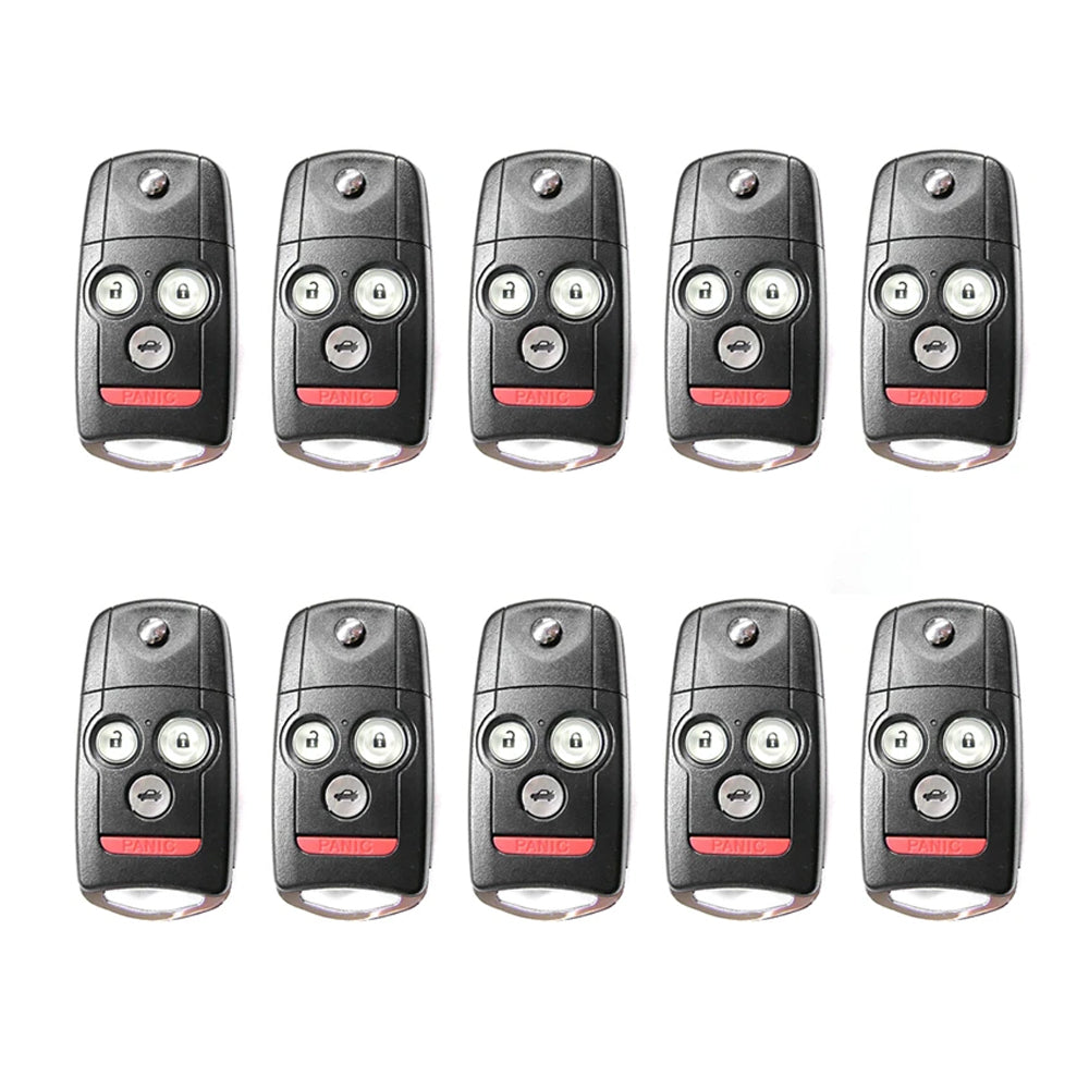 2007 - 2013 Acura MDX Flip Key Fob 4B W/ Hatch FCC# N5F0602A1A - 35111-STX-326 / 35111-STX-329 - Aftermarket  (10 Pack)