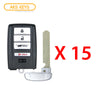 AKS KEYS Aftermarket Smart Remote Key Fob for Acura MDX RDX 2014 2015 2016 2017 2018 2019 2020 4B FCC# KR5V1X (15 Pack)