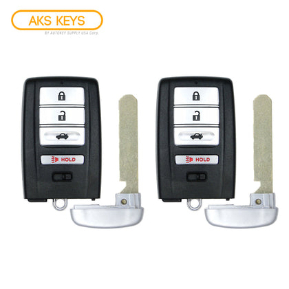 AKS KEYS Aftermarket Smart Remote Key Fob for Acura ILX TLX RLX 2015 2016 2017 2018 2019 2020 4B FCC# KR5V1X (2 Pack)