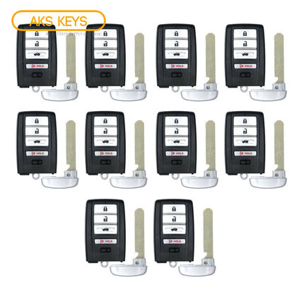AKS KEYS Aftermarket Smart Remote Key Fob for Acura ILX TLX RLX 2015 2016 2017 2018 2019 2020 4B FCC# KR5V1X (10 Pack)